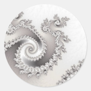 Silberne dreifache Rotations-Aufkleber Runder Aufkleber