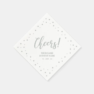 Silberne elegante klassische Prost zu allen Anläss Serviette