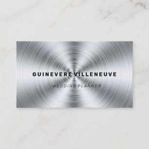 Silberne elegante Visitenkarte für die Hochzeitspl