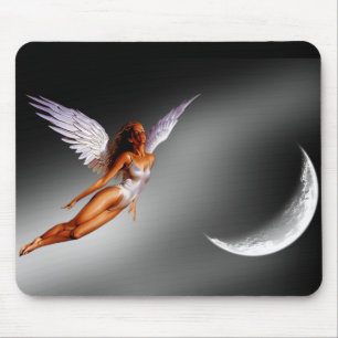 Silberne Engels-Fantasie/Sci FI entwarfen Mousepad