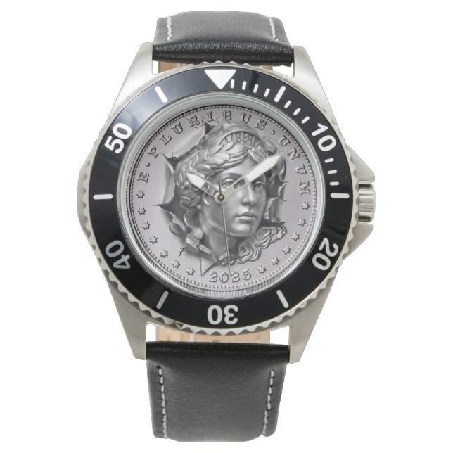 Silberne Freiheit Armbanduhr (Vorderseite)