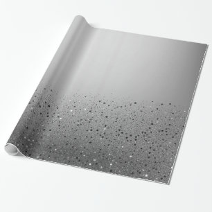 Silberne funkelnde Glitter Sweet 16 Geburtstagsfei Geschenkpapier