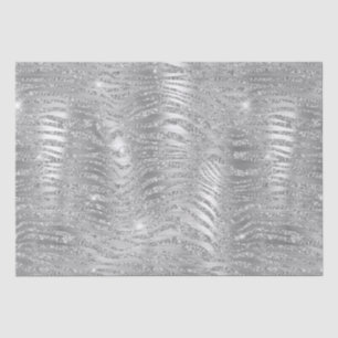 Silberne Glitter-Zebrastreifen Metallisches Muster Seidenpapier