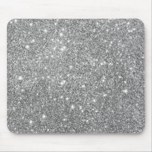 Silberne Glitzer-Glitzern Mousepad