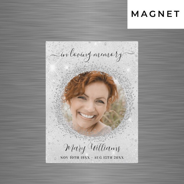 Silberne Glitzern Foto-Magnet Magnetkarte (Von Creator hochgeladen)