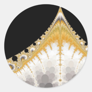 Silberne Goldvulkan-Aufkleber Runder Aufkleber