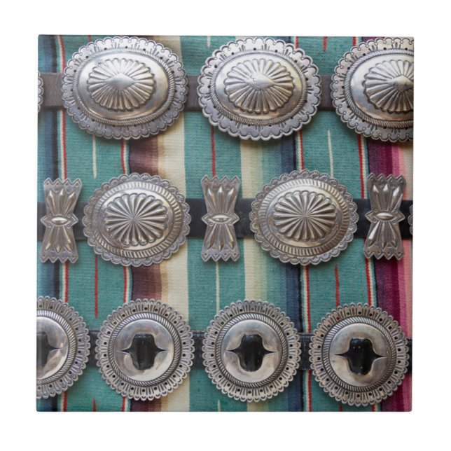 Silberne Gurte für Verkauf, Santa Fe, New Mexiko. Fliese (Vorderseite)