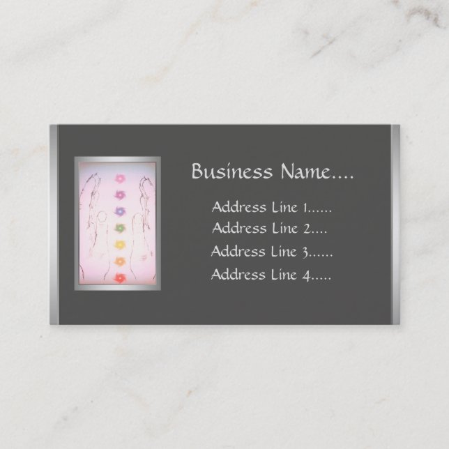 Silberne heilende Handganzheitliche Gestalten Visitenkarte (Vorderseite)