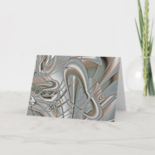 Silberne Herzen Karte