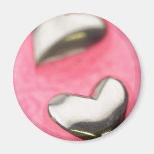 Silberne Herzen Magnet