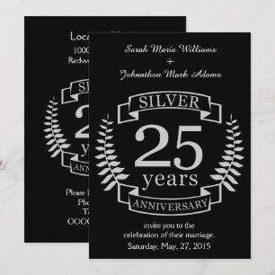 Silberne Hochzeit 25 Jahre Einladung