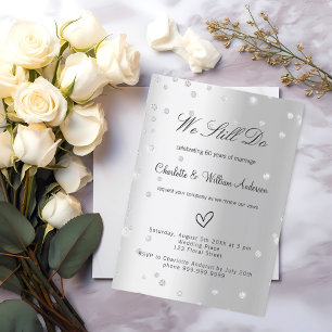Silberne Hochzeit 60. Hochzeitstag Luxus Einladung