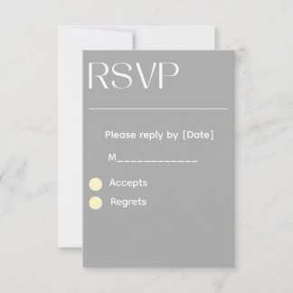 Silberne Hochzeits-RSVP-Karte – Editierbar 3,5x5 R RSVP Karte