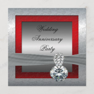 Silberne Hochzeitseinladung zum 25. Jubiläum Einladung