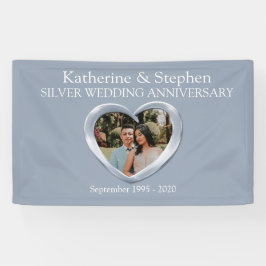 Silberne Hochzeitstag Foto-Banner Banner