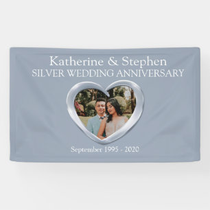 Silberne Hochzeitstag Foto-Banner Banner