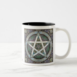 Silberne Knüpfarbeit-Pentagramm-Tasse Zweifarbige Tasse