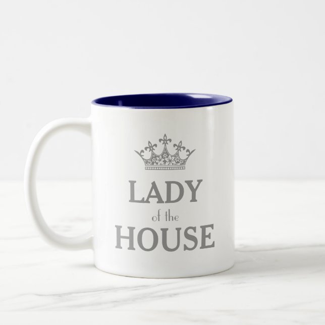 Silberne Kronen-Dame des Hauses Zweifarbige Tasse (Links)