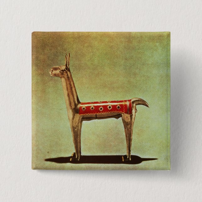 Silberne Lama-Figürchen, von Peru, nach 1438 Button (Vorderseite)