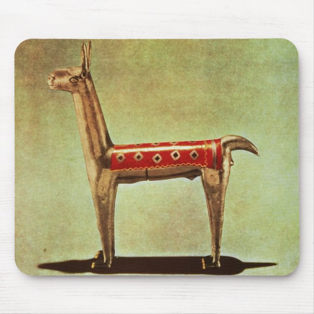 Silberne Lama-Figürchen, von Peru, nach 1438 Mousepad (Vorne)