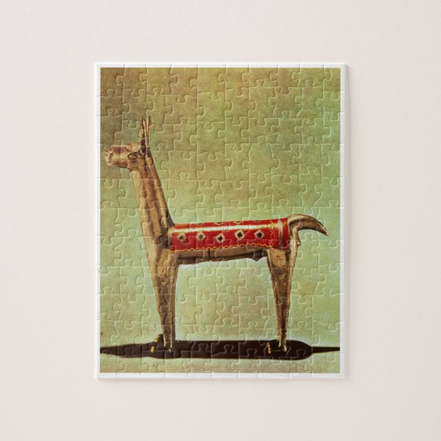 Silberne Lama-Figürchen, von Peru, nach 1438 Puzzle (Vertikal)