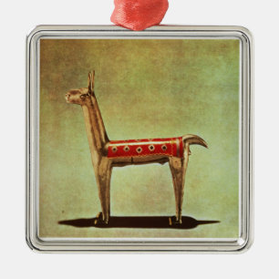 Silberne Lama-Figürchen, von Peru, nach 1438 Silbernes Ornament