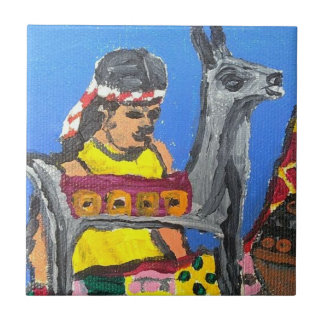 Silberne Lama-Fliese Fliese