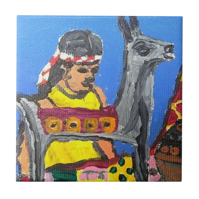 Silberne Lama-Fliese Fliese (Vorderseite)