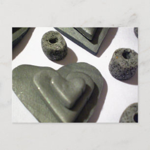 Silberne Liebe Herz Postkarte