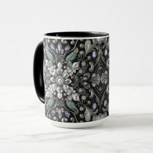 Silberne Lila Dekorative Tasse