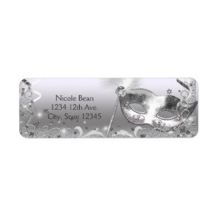 Silberne Maskerade-Maske Elegante Ball-Geburtstags
