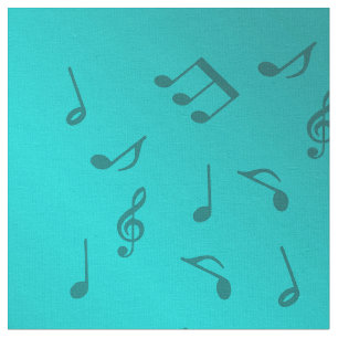 silberne Musiknoten Stoff