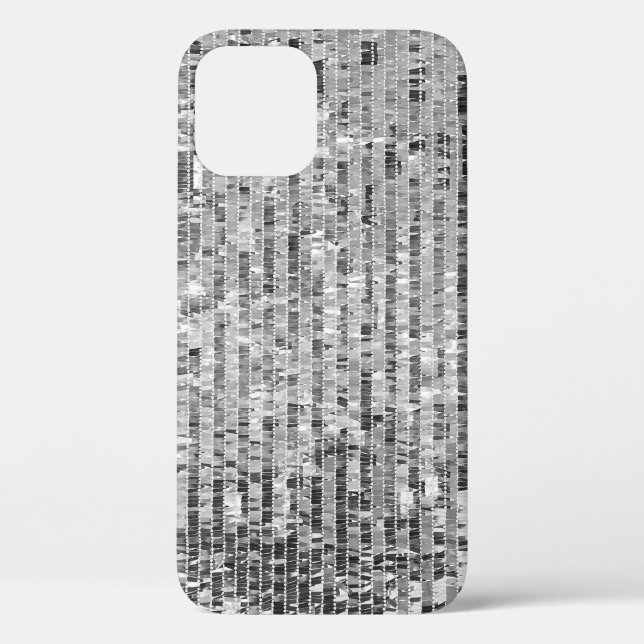Silberne Pailletten nahtloses Muster Case-Mate iPhone Hülle (Rückseite)