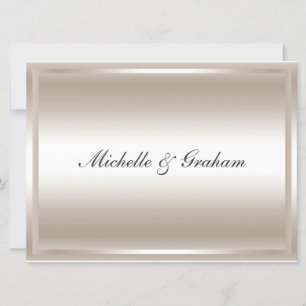 Silberne Populäre Elegante Hochzeitseinladung Einladung