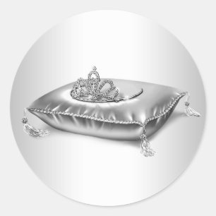 Silberne Prinzessin Tiara Aufkleber