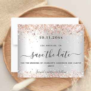 Silberne Rose Goldbudget für Hochzeiten rett Datum