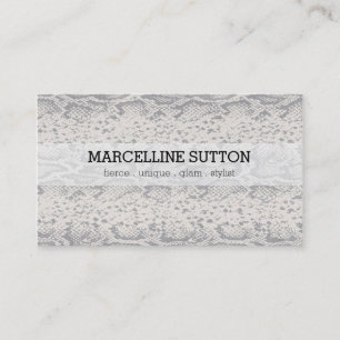 Silberne Schlangen-Haut Visitenkarte
