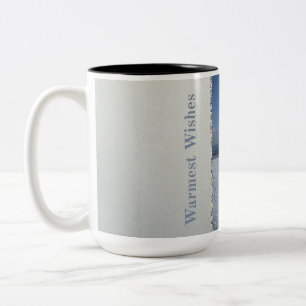 Silberne Schneeflocken-Eleganz Zweifarbige Tasse