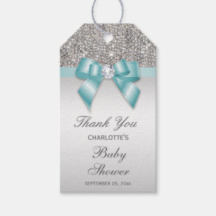 Silberne Sequins-aquamarine Geschenkanhänger