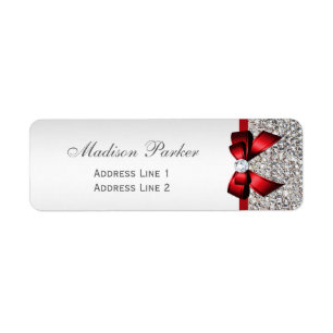 Silberne Sequins-rotes Bogen Wedding