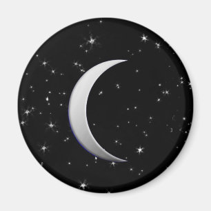 Silberne sichelförmige Monde - sternenklarer Magnet