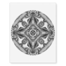 Silberne Silk Glühen-Vignetten-Mandala