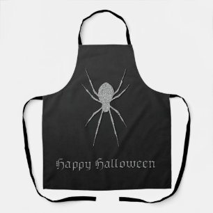 Silberne Spinne Halloween Schürze