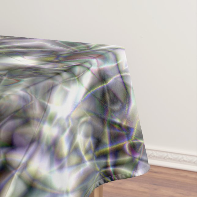 Silberne Spitze Tischdecke (Beispiel)