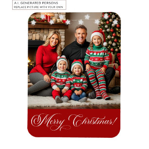Silberne Sterne Spezielle Weihnachtsfamilienfotos Magnet