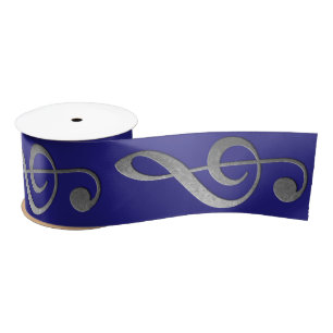 "silberne" Streifen Satinband