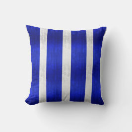 Silberne und blaue Imitatfolie Kissen