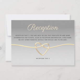 Silberne und goldene Hochzeitsempfangskarte
