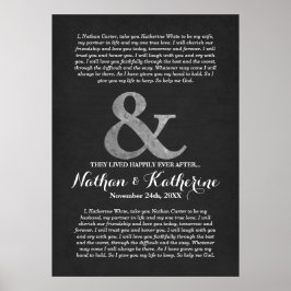 Silberne und graue Hochzeitsgesänge glücklicherwei Poster