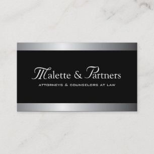 Silberne und schwarze Visitenkarten Visitenkarte